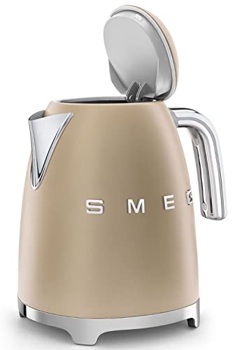 50's Retro Style Electric Water Kettle with Automatic Shutoff Matte Campagne