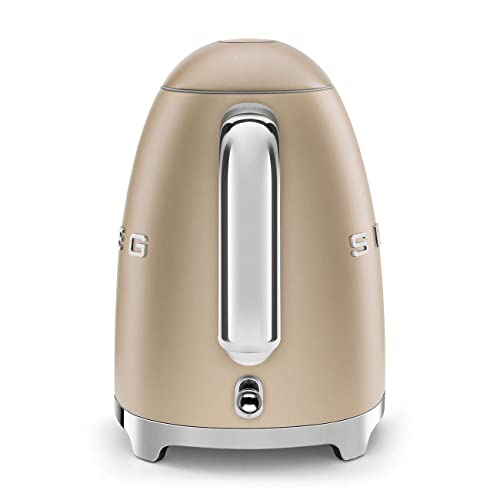 50's Retro Style Electric Water Kettle with Automatic Shutoff Matte Campagne