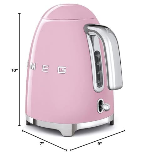 50's Retro Style Electric Water Kettle with Automatic Shutoff Pink