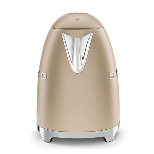 50's Retro Style Electric Water Kettle with Automatic Shutoff Matte Campagne