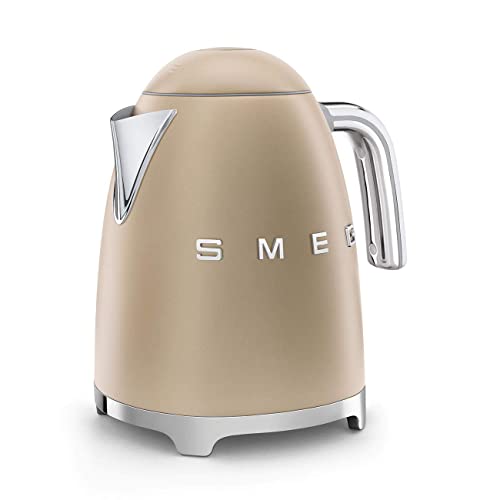 50's Retro Style Electric Water Kettle with Automatic Shutoff Matte Campagne