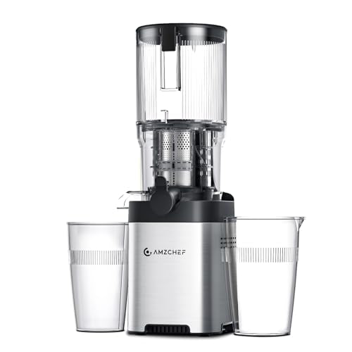 Cold Press Juicer, Juicer Machines - 5.2" Large Feed Chute for Whole Fruits & Vegetables