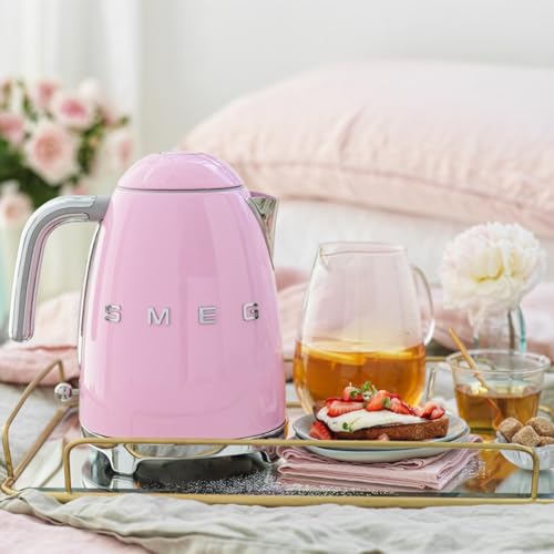 50's Retro Style Electric Water Kettle with Automatic Shutoff Pink