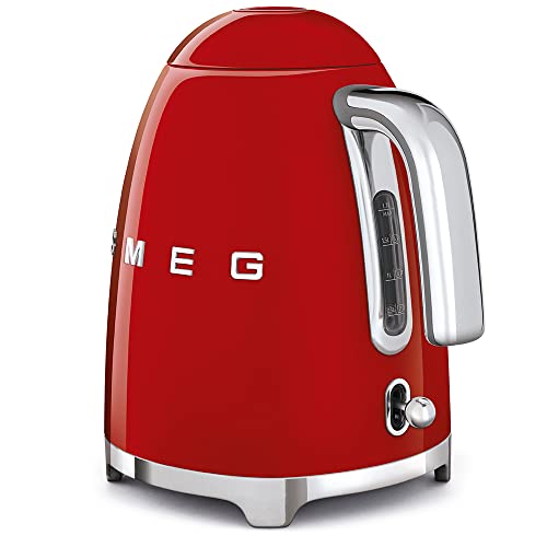 50's Retro Style Electric Water Kettle with Automatic Shutoff Red