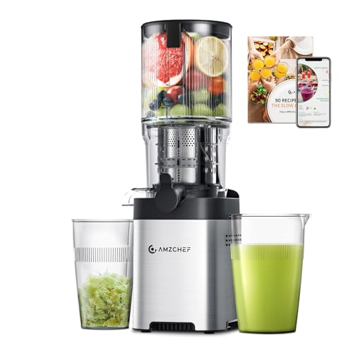 Cold Press Juicer, Juicer Machines - 5.2" Large Feed Chute for Whole Fruits & Vegetables