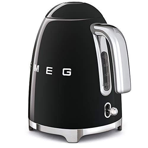 50's Retro Style Electric Water Kettle with Automatic Shutoff Black