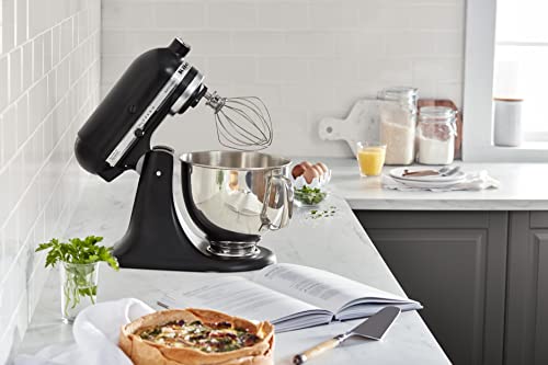 Artisan Series 5 Quart Tilt Head Stand Mixer with Pouring Shield KSM150PS, Matte Black
