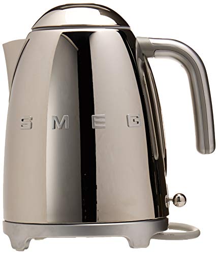 50's Retro Style Electric Water Kettle with Automatic Shutoff Polished Stainless Steel