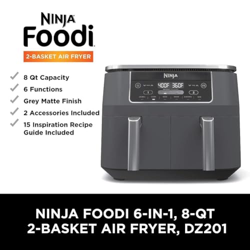 8 Quart 6-in-1 DualZone 2-Basket Air Fryer
