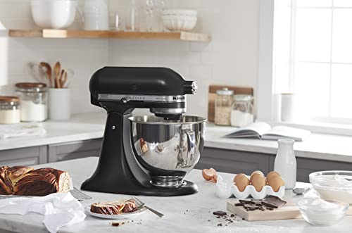 Artisan Series 5 Quart Tilt Head Stand Mixer with Pouring Shield KSM150PS, Matte Black