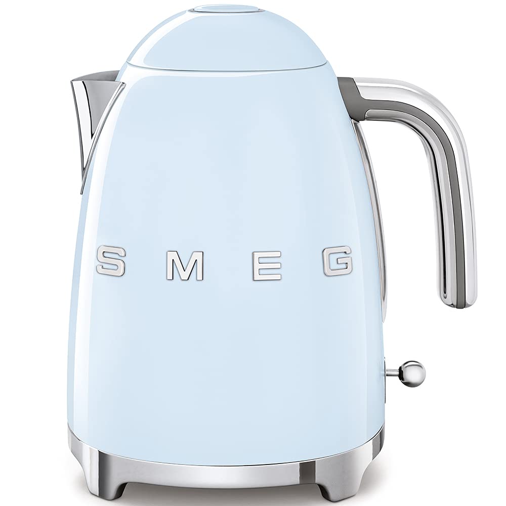 50's Retro Style Electric Water Kettle with Automatic Shutoff Pastel Blue