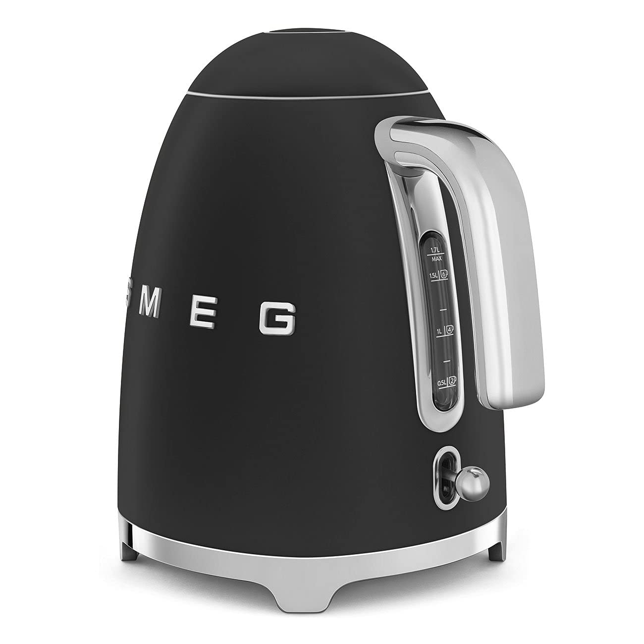 50's Retro Style Electric Water Kettle with Automatic Shutoff Matte Black