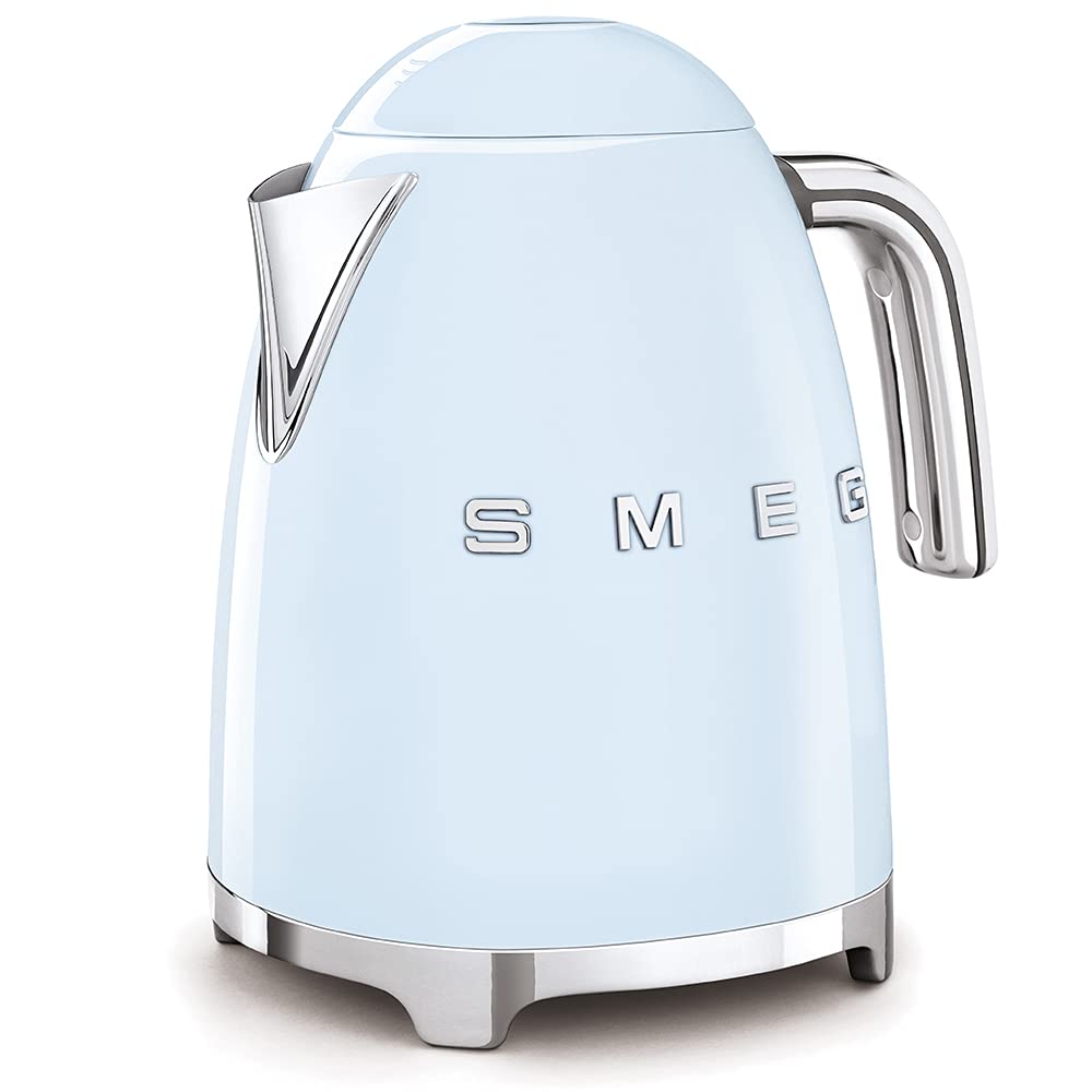 50's Retro Style Electric Water Kettle with Automatic Shutoff Pastel Blue
