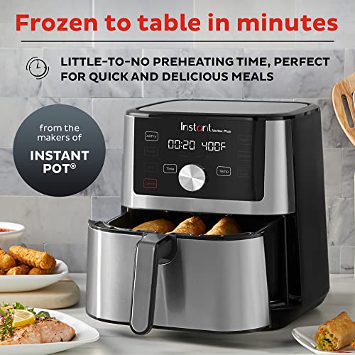 Vortex Plus 4QT Air Fryer, Custom Program Options, 6-in-1 Functions Crisps