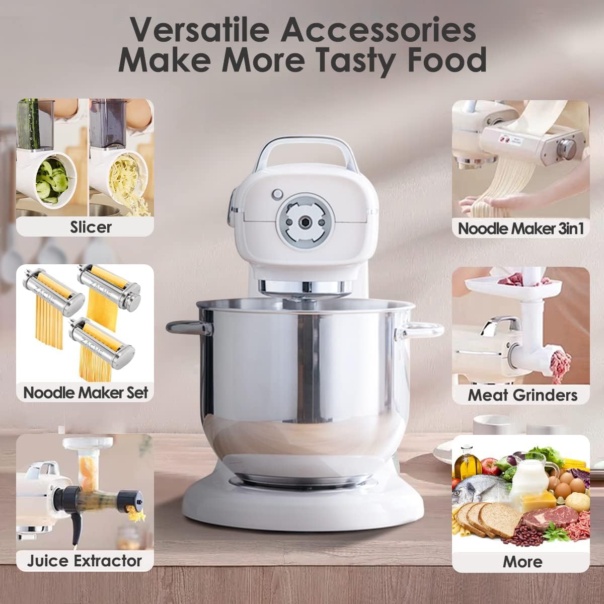 8.4QT Commercial Stand Mixer 800W with NSF Certified and Aluminum die casting
