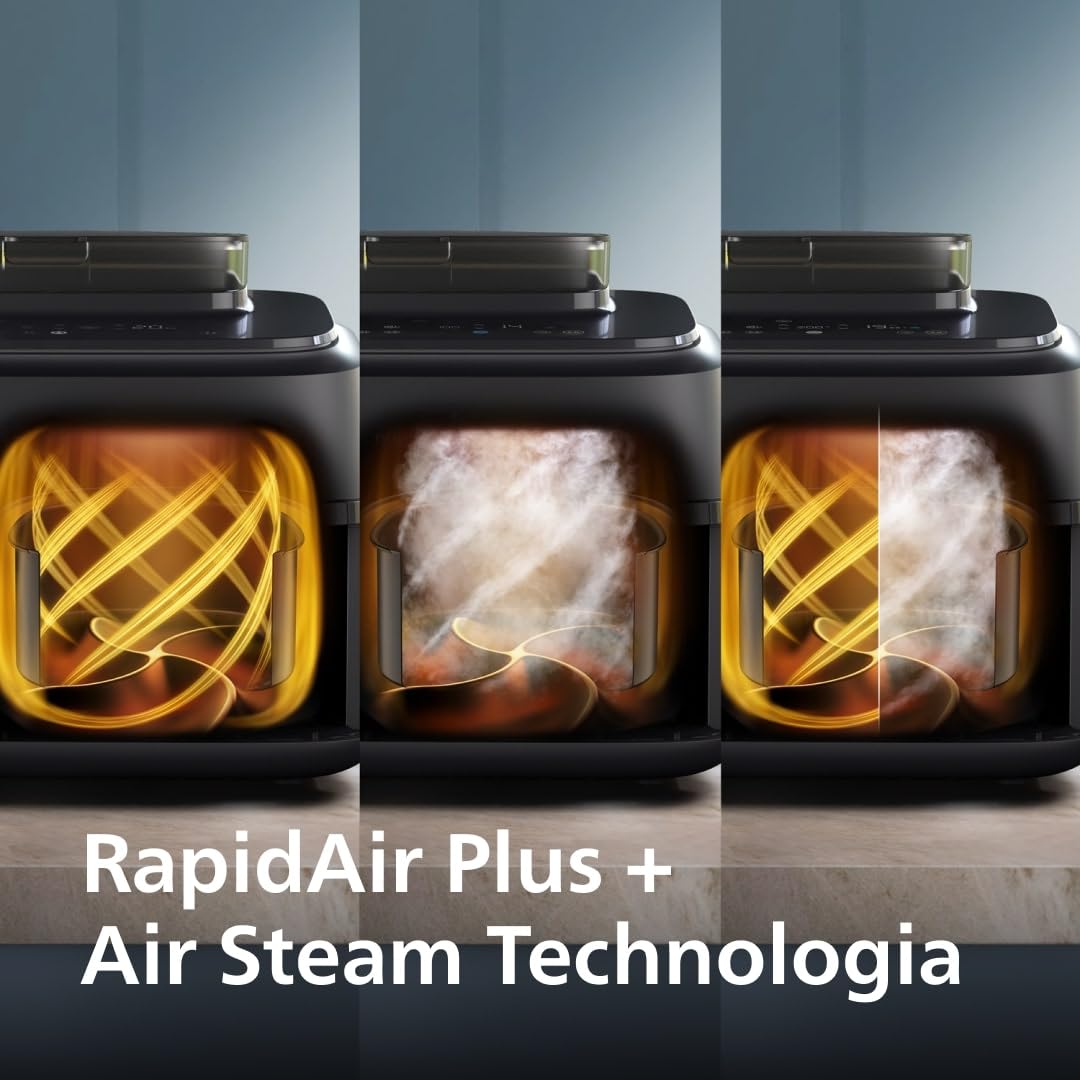 Frytkownica beztłuszczowa 5000 Serii Dual Basket z Technologią Air Steam oraz RapidAir Plus