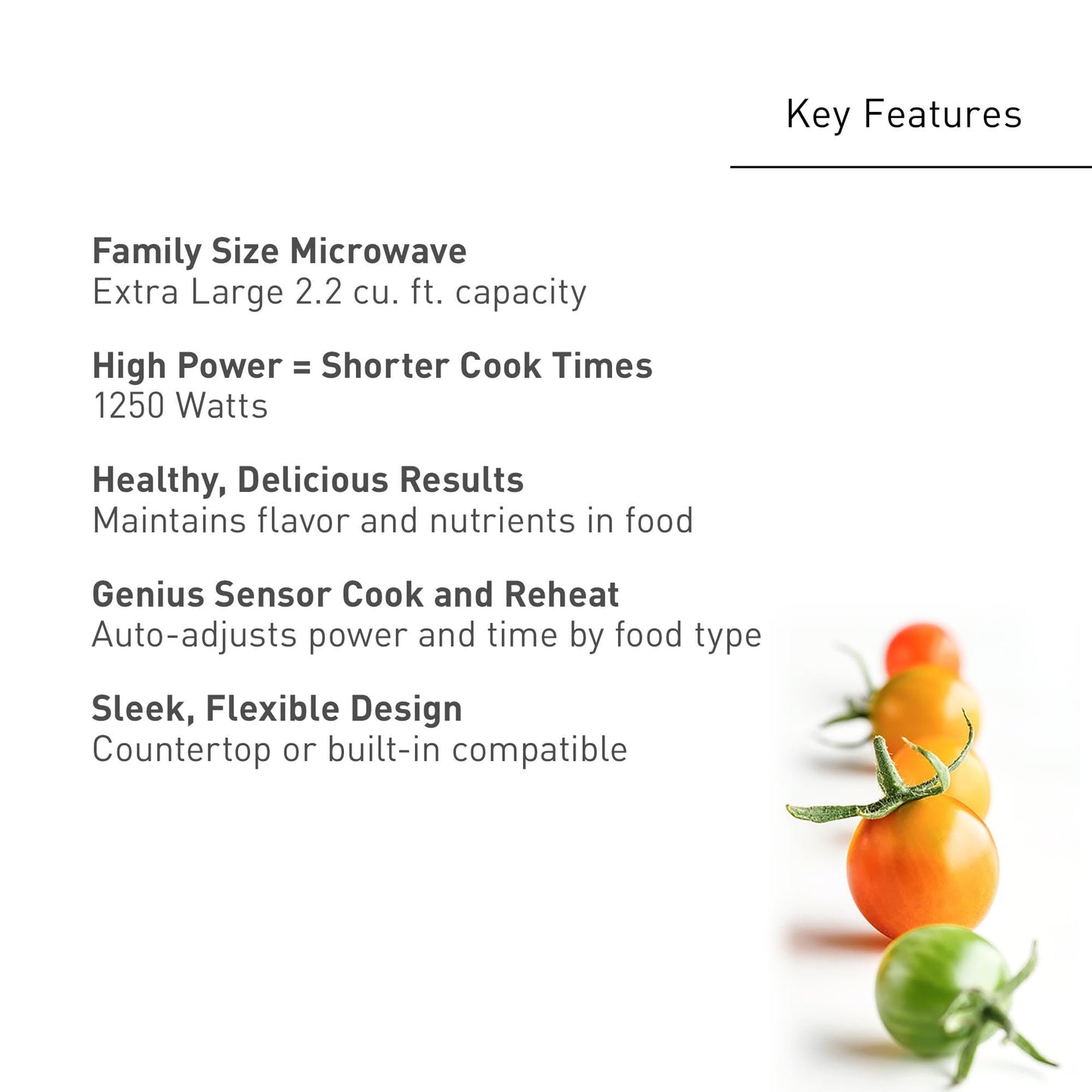 Microwave Oven Countertop, 2.2 cft, Stainless Steel