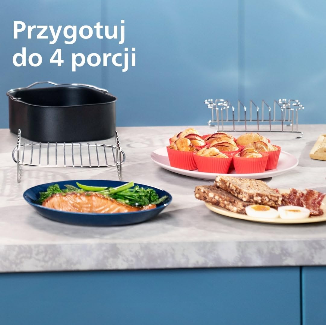 Frytkownica beztłuszczowa, zdrowe, szybkie i wszechstronne gotowanie, pojemność 9 l