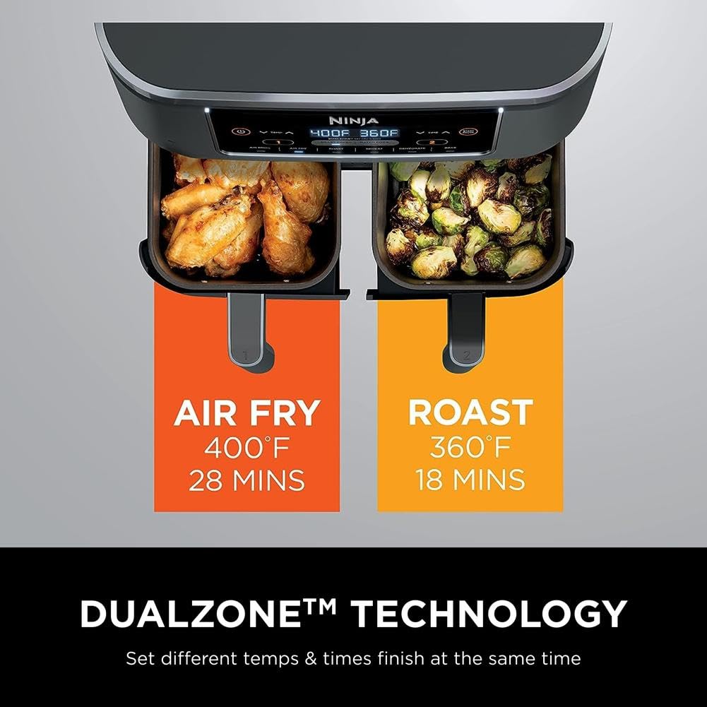 8 Quart 6-in-1 DualZone 2-Basket Air Fryer