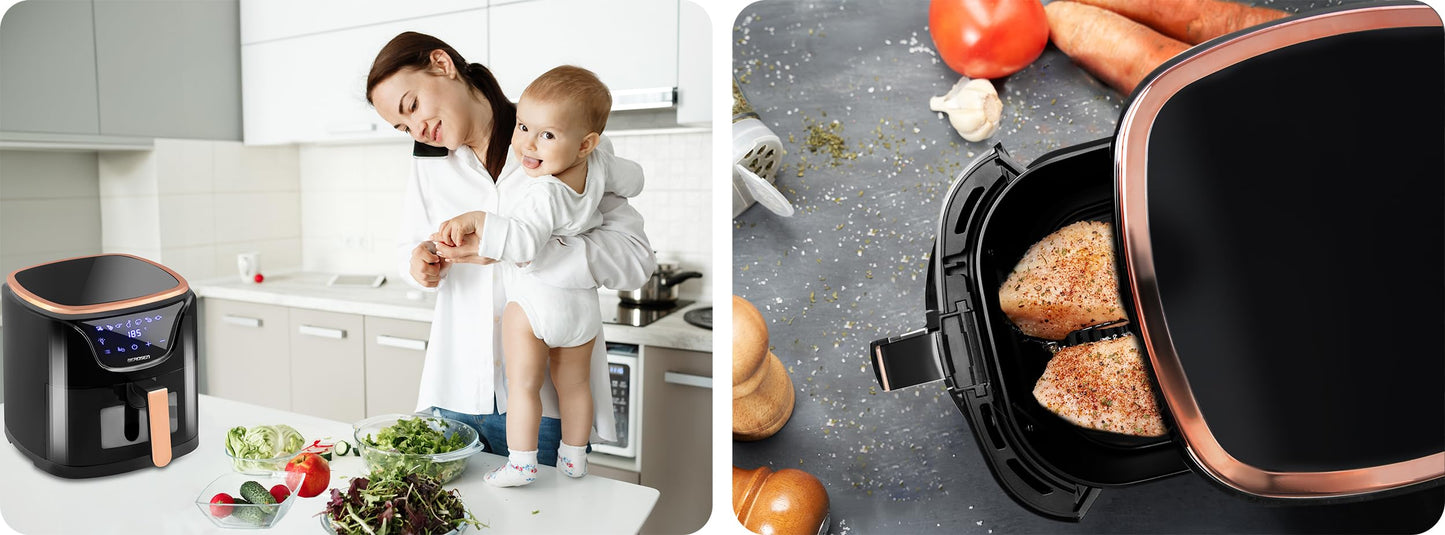 Frytkownica beztłuszczowa frytownica airfryer 5l 1500W czarno-złota