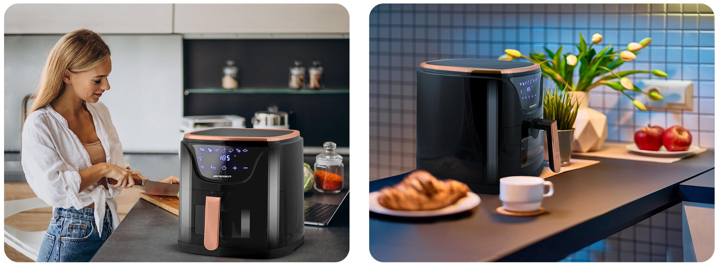 Frytkownica beztłuszczowa frytownica airfryer 5l 1500W czarno-złota
