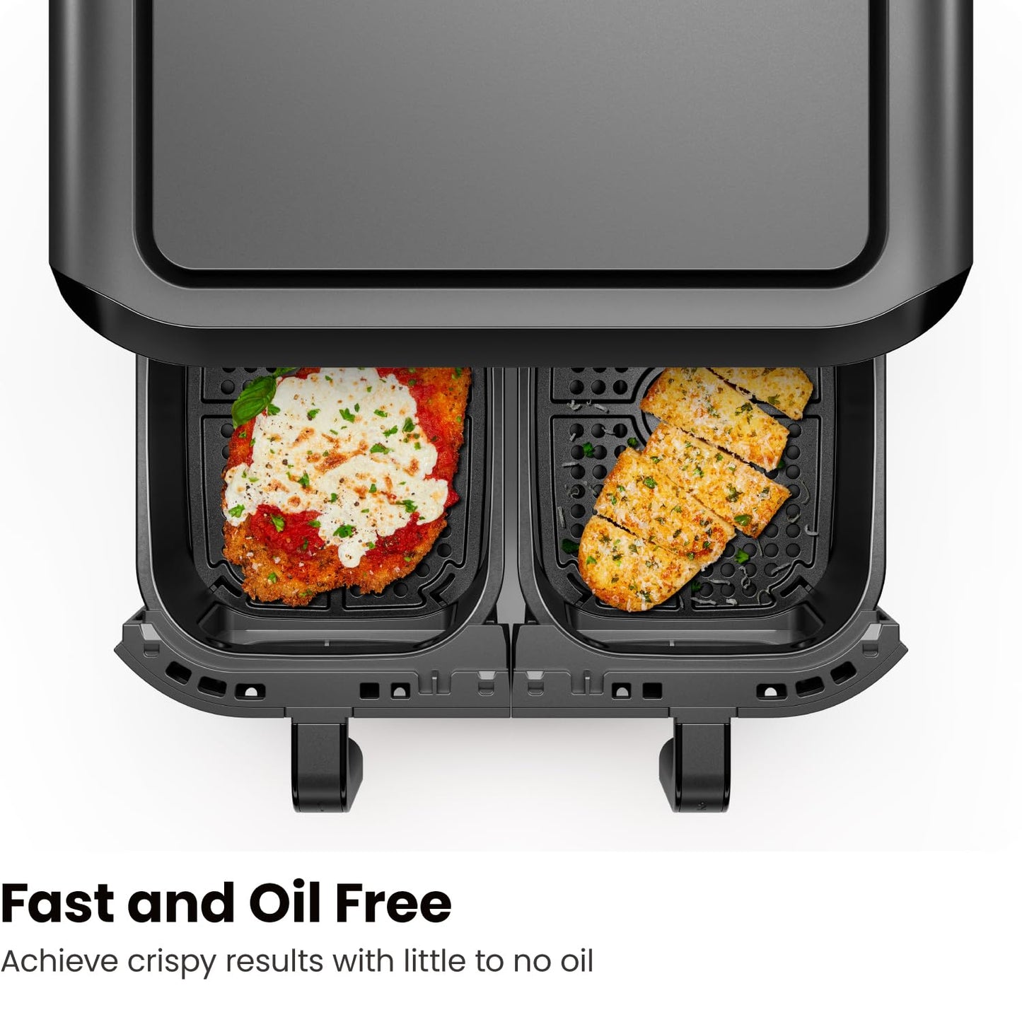 6 Quart Dual Basket Air Fryer Oven with Easy View Windows