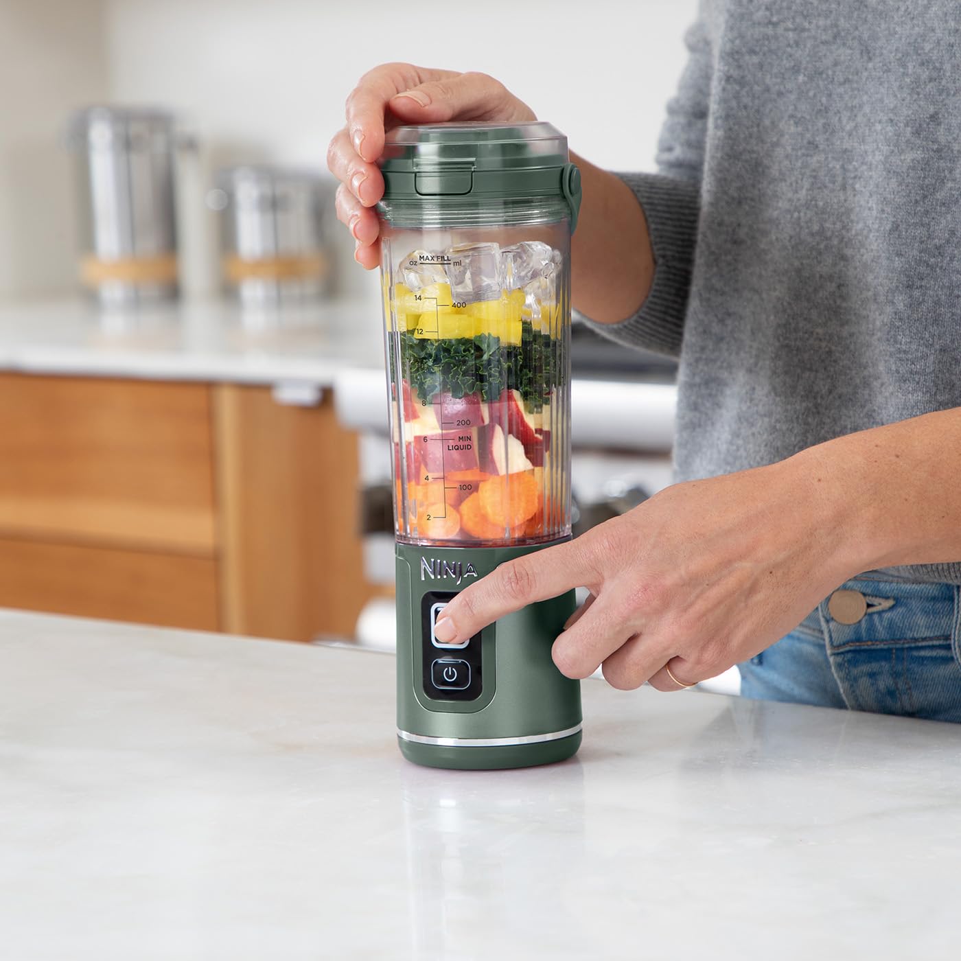 Przenośny blender, 530 ml Zielony leśny