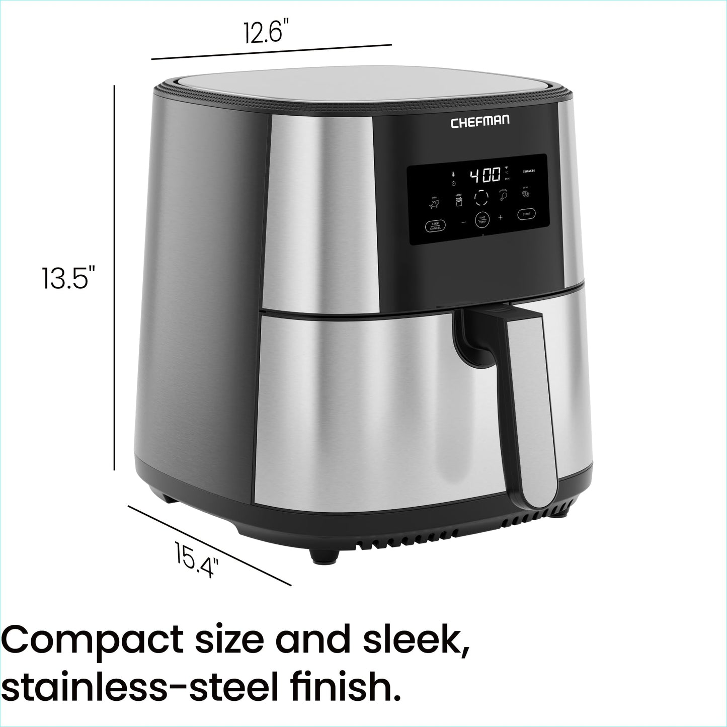Touch Air Fryer, XL 8-Qt Family Size, One-Touch Digital Control Presets