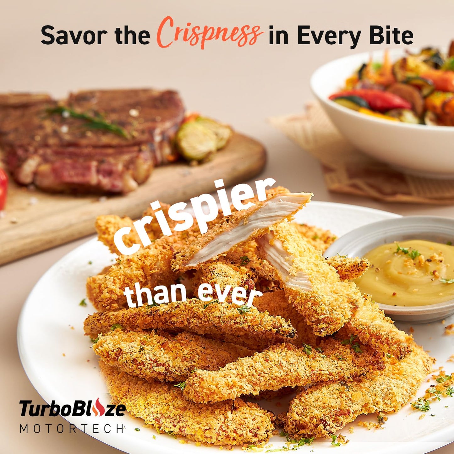Air Fryer 9-in-1, Compact & Large 6 Qt, 5 Fan Speeds with 450F for Crispy
