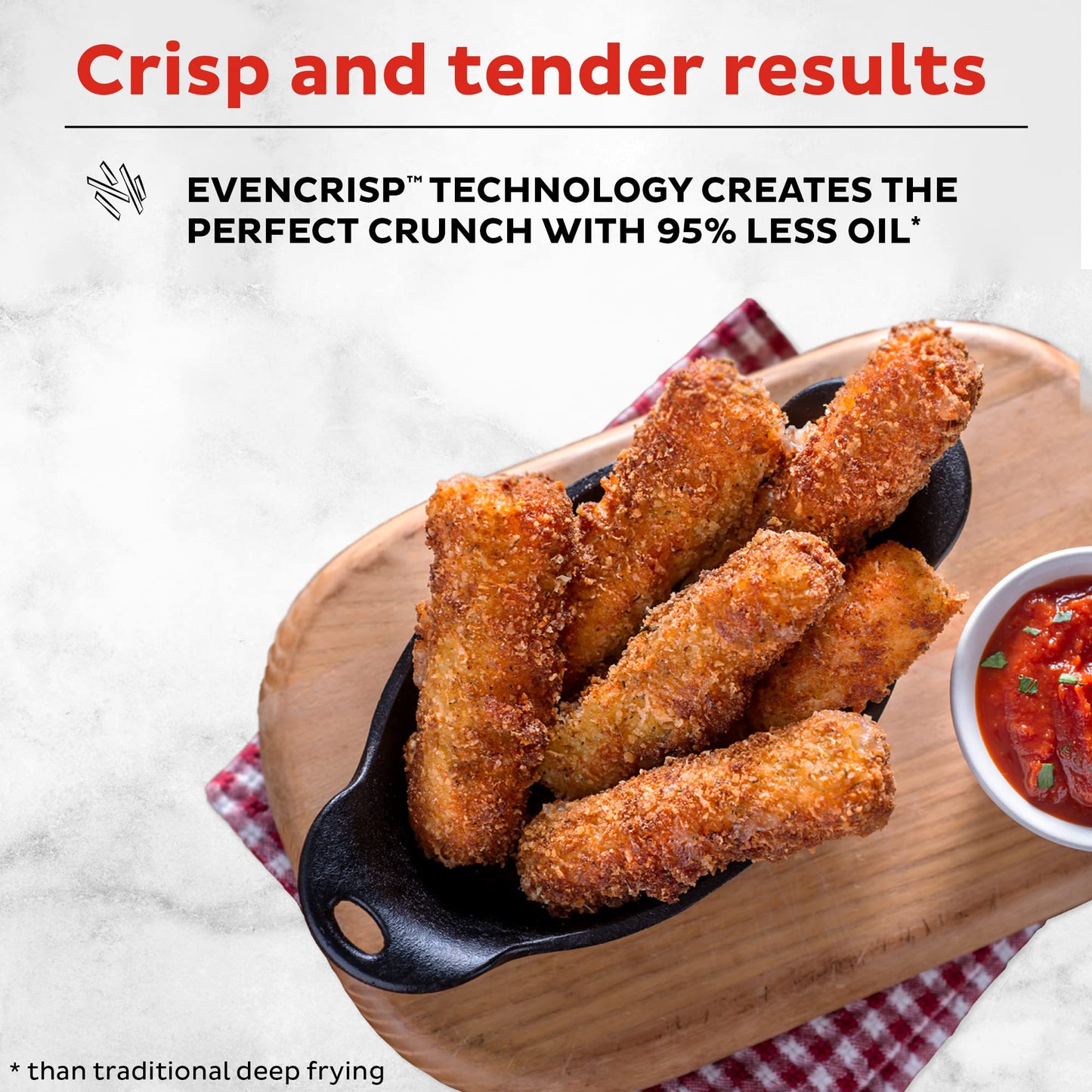 10QT Air Fryer, 7-in-1 Functions with EvenCrisp Technology that Crisps