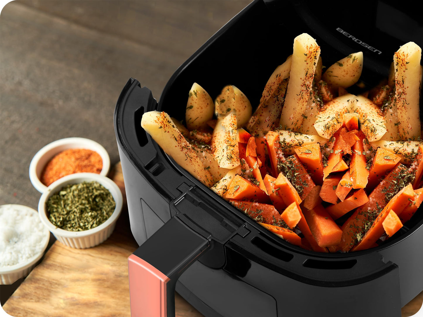 Frytkownica beztłuszczowa frytownica airfryer 5l 1500W czarno-złota