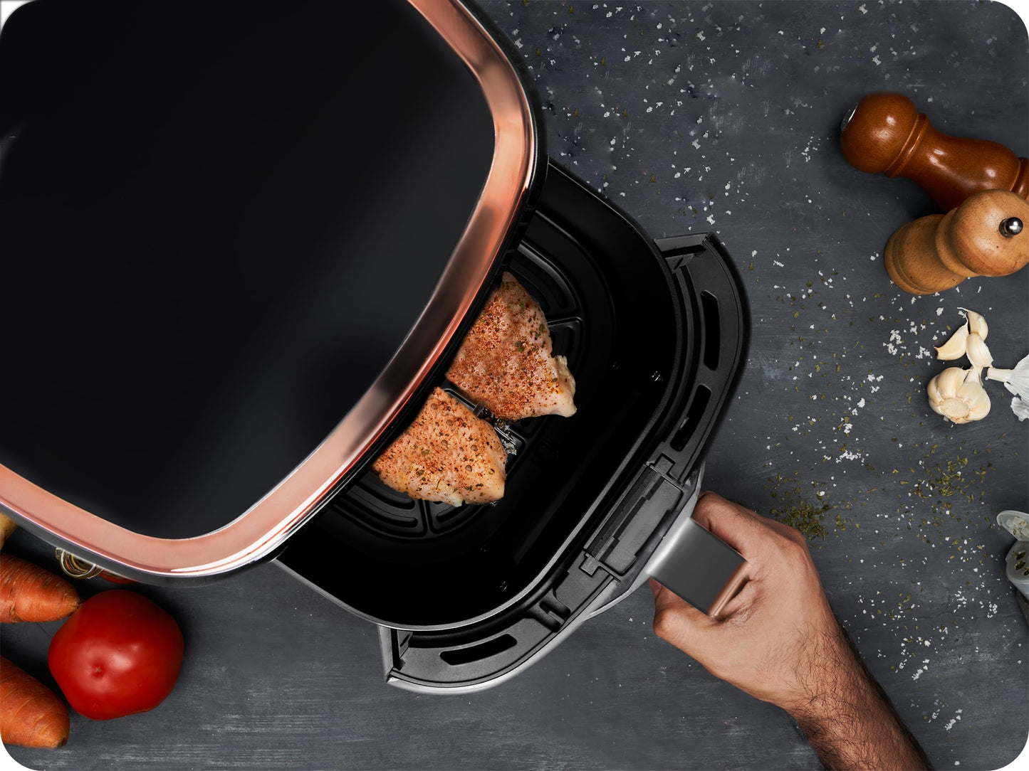 Frytkownica beztłuszczowa frytownica airfryer 5l 1500W czarno-złota