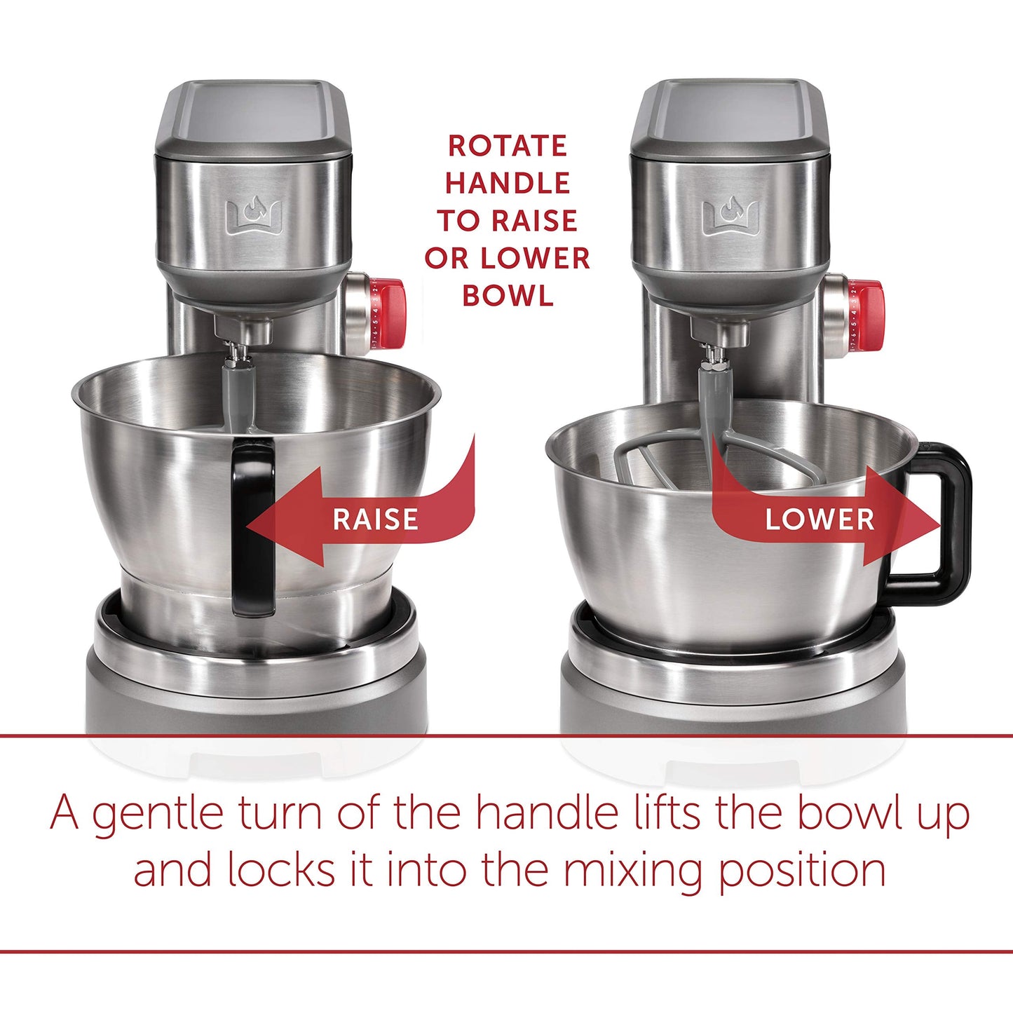 High-Performance Stand Mixer, 7 qrt, with Flat Beater, Dough Hook and Whisk