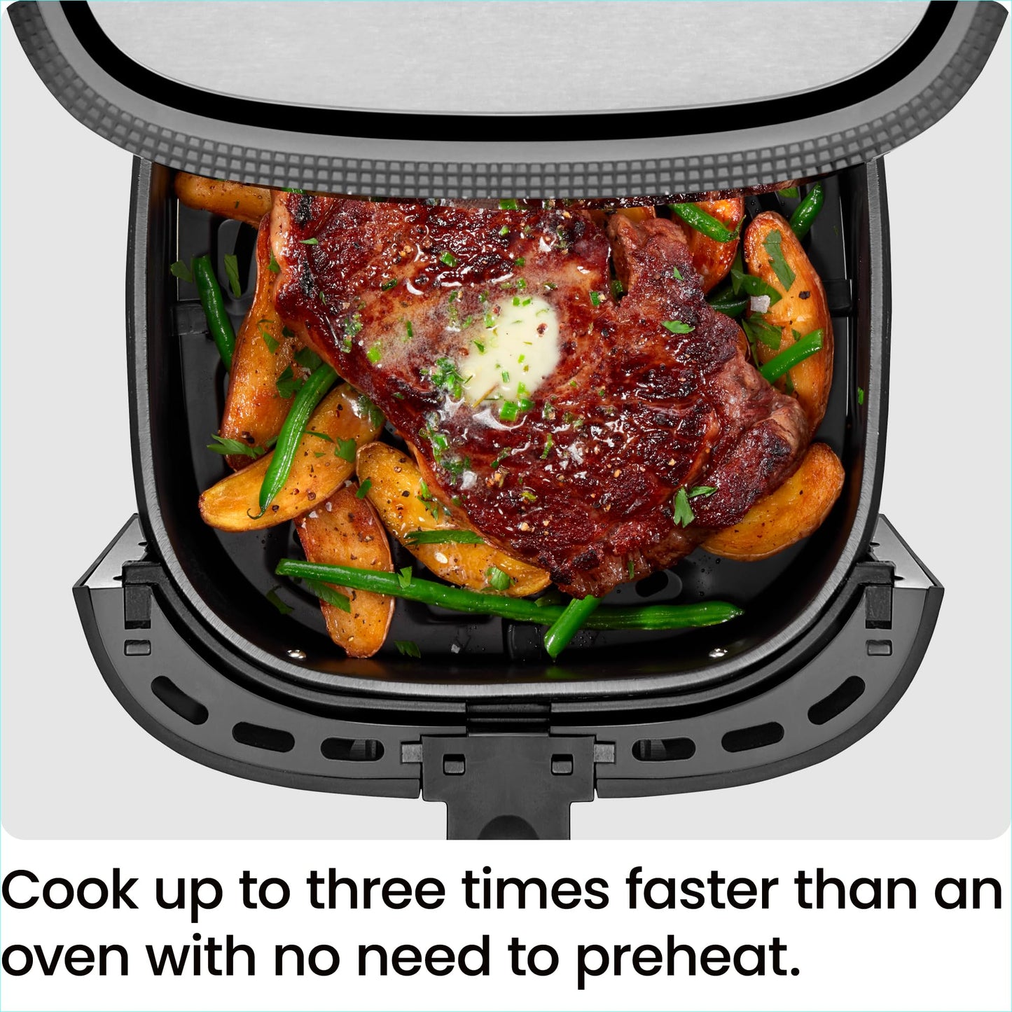 Touch Air Fryer, XL 8-Qt Family Size, One-Touch Digital Control Presets