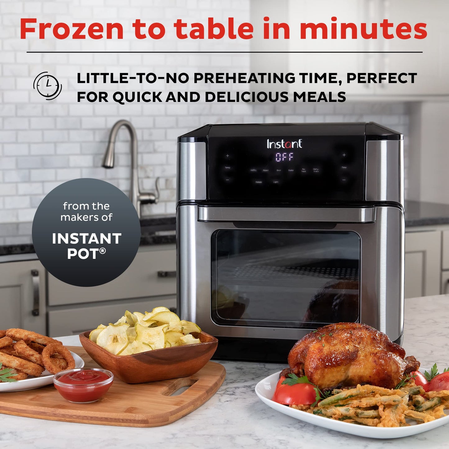 10QT Air Fryer, 7-in-1 Functions with EvenCrisp Technology that Crisps