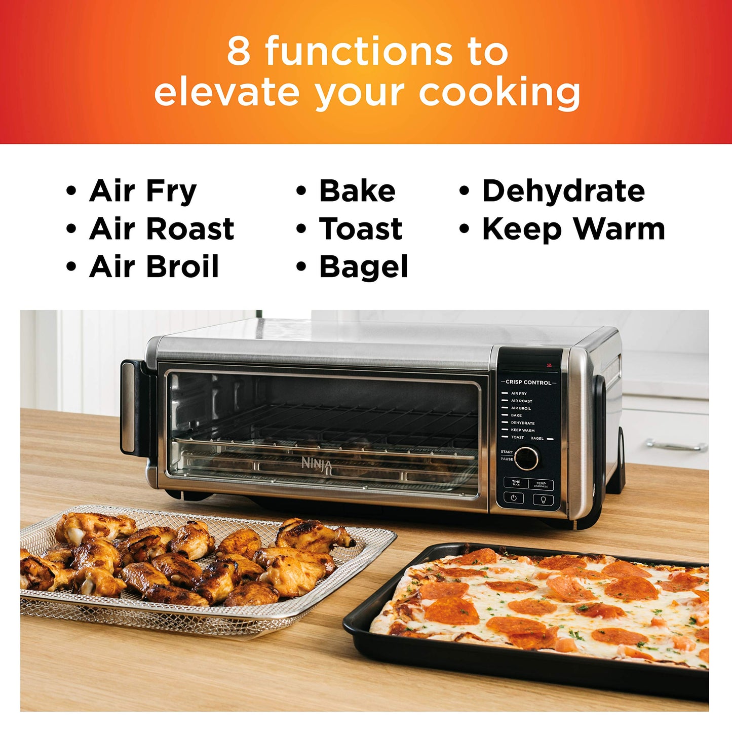 Digital Air Fry Countertop Oven with 8-in-1 Functionality