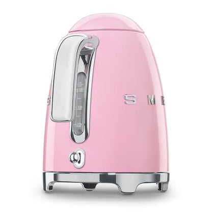 50's Retro Style Electric Water Kettle with Automatic Shutoff Pink