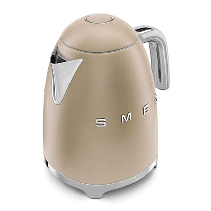 50's Retro Style Electric Water Kettle with Automatic Shutoff Matte Campagne