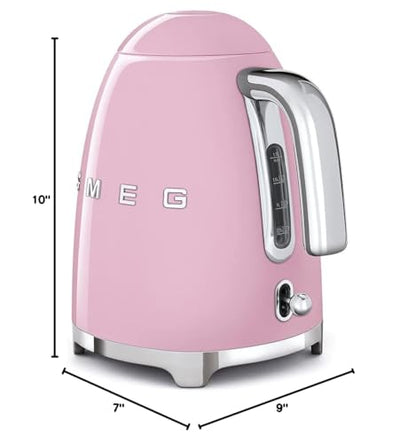 50's Retro Style Electric Water Kettle with Automatic Shutoff Pink
