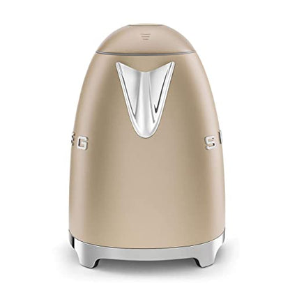 50's Retro Style Electric Water Kettle with Automatic Shutoff Matte Campagne