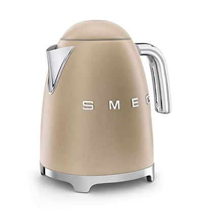 50's Retro Style Electric Water Kettle with Automatic Shutoff Matte Campagne