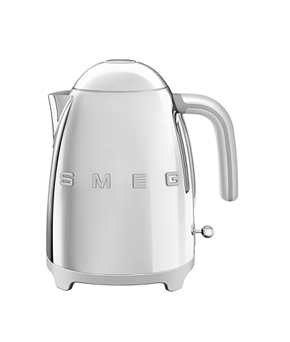 50's Retro Style Electric Water Kettle with Automatic Shutoff Polished Stainless Steel