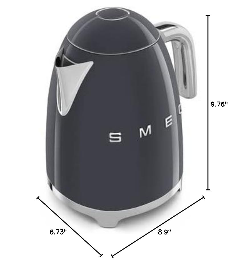 50's Retro Style 7 Cup Electric Kettle, Slate Grey