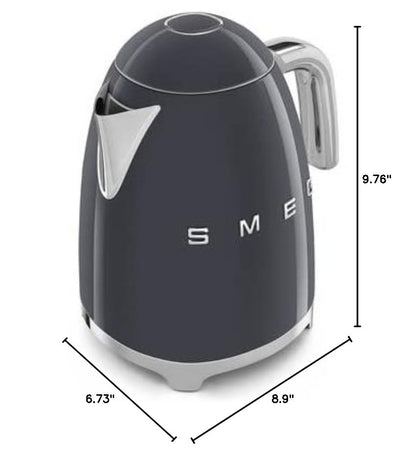 50's Retro Style 7 Cup Electric Kettle, Slate Grey