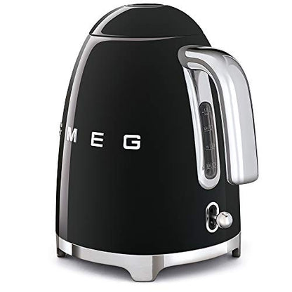 50's Retro Style Electric Water Kettle with Automatic Shutoff Black
