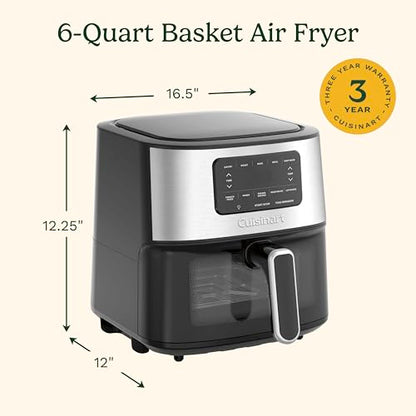 6-Qt Basket Stainless Steel Air Fryer