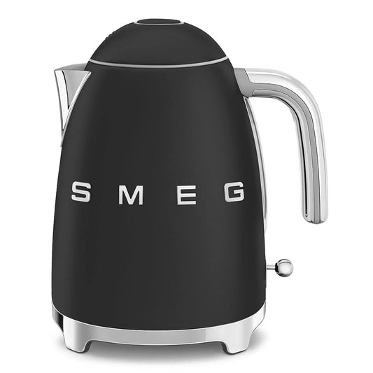 50's Retro Style Electric Water Kettle with Automatic Shutoff Matte Black