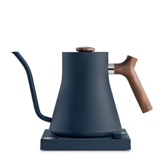 Stagg EKG Electric Gooseneck Kettle  Stone Blue with Walnut Handle