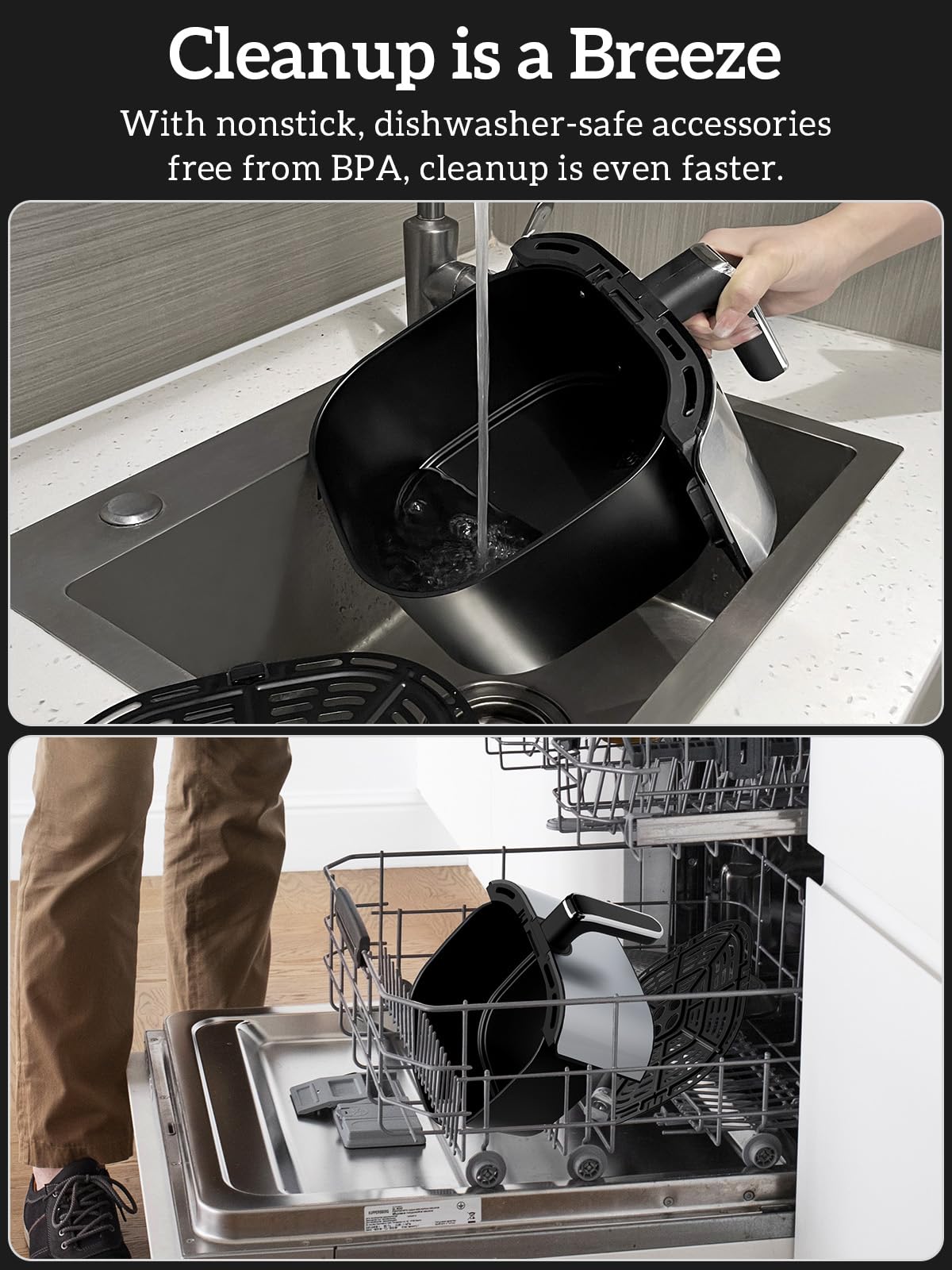 Air Fryer Oven 5.5 Qt, 6-in-1 Digital Display Compact Cooker