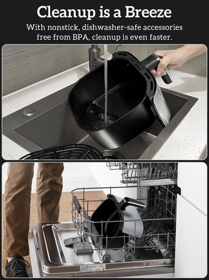 Air Fryer Oven 5.5 Qt, 6-in-1 Digital Display Compact Cooker
